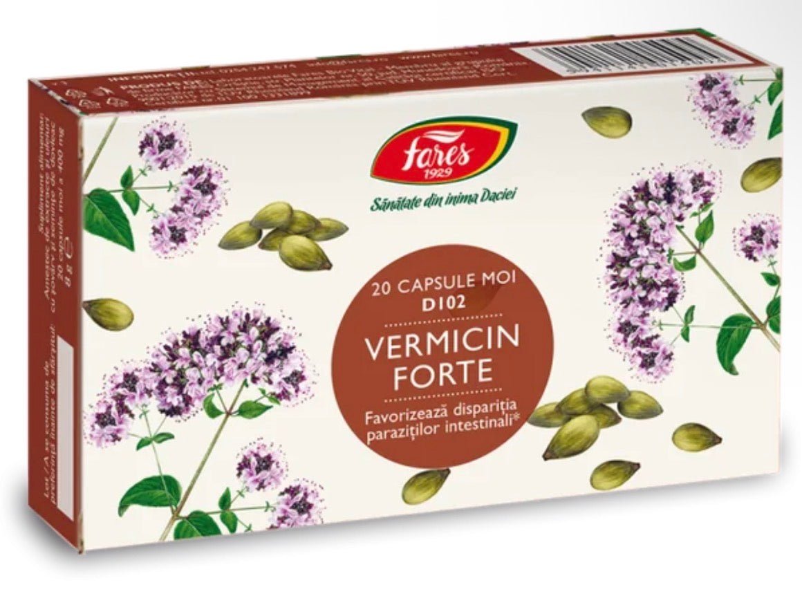 Vermicin Forte, 20 capsule moi, Fares - Cheia Sănătății