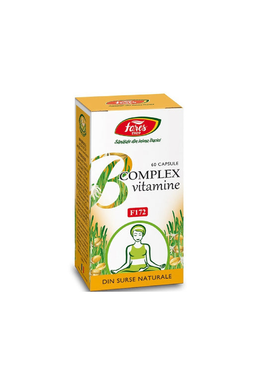 B complex vitamine naturale, 60 capsule, Fares