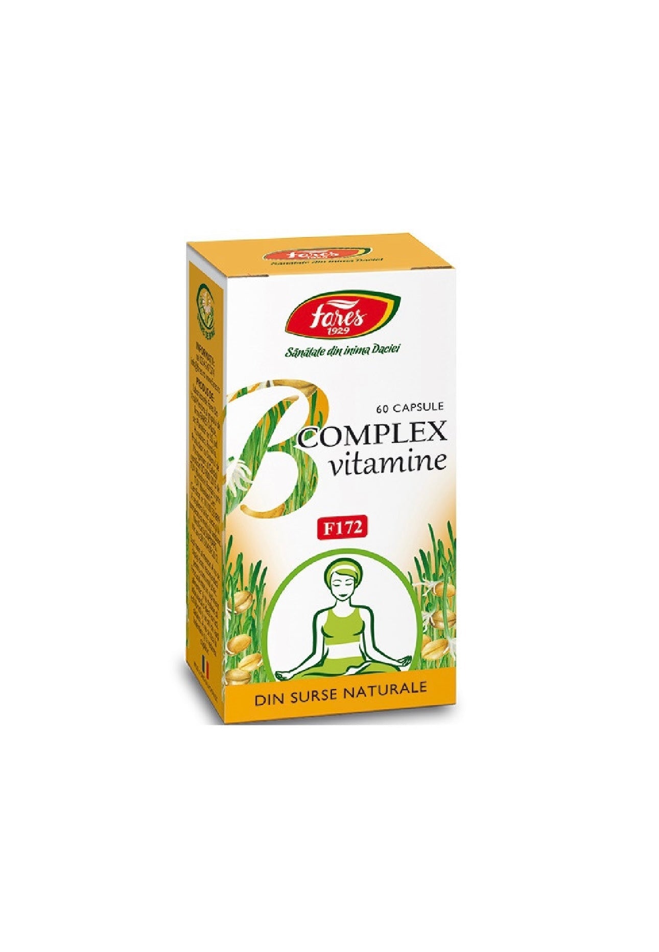 B complex vitamine naturale, 60 capsule, Fares - Cheia Sănătății