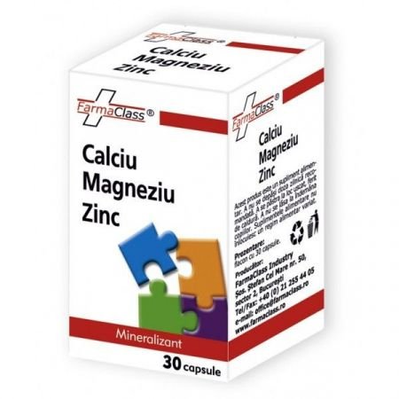 Calciu Magneziu Zinc, 30 capsule, FarmaClass - Cheia Sănătății