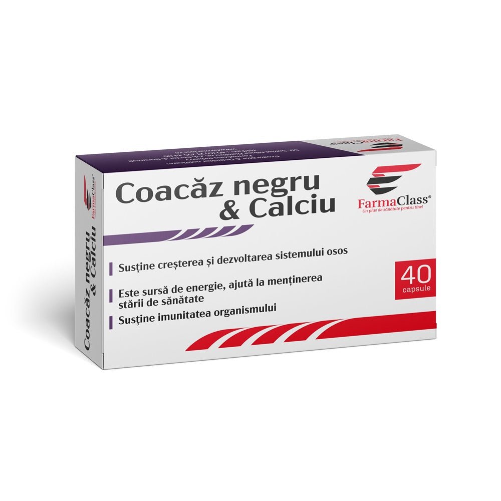 Coacaz negru si calciu, 40 capsule, FarmaClass - Cheia Sănătății