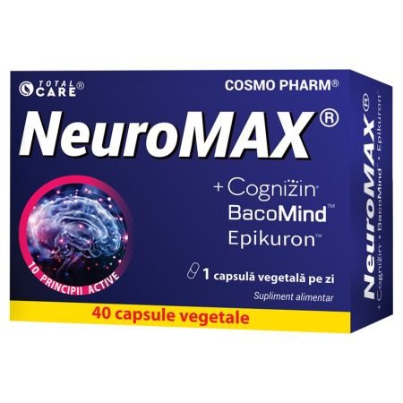 Neuromax, 40 capsule vegetale, Cosmopharm - Cheia Sănătății