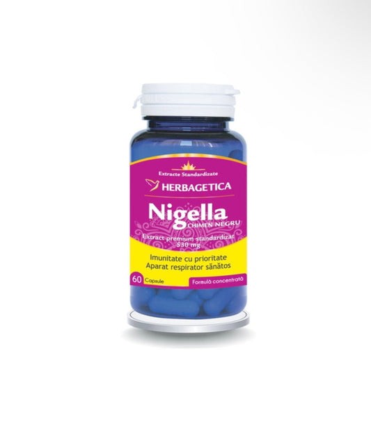Nigella Chimen Negru, 60 capsule - Herbagetica - Cheia Sănătății