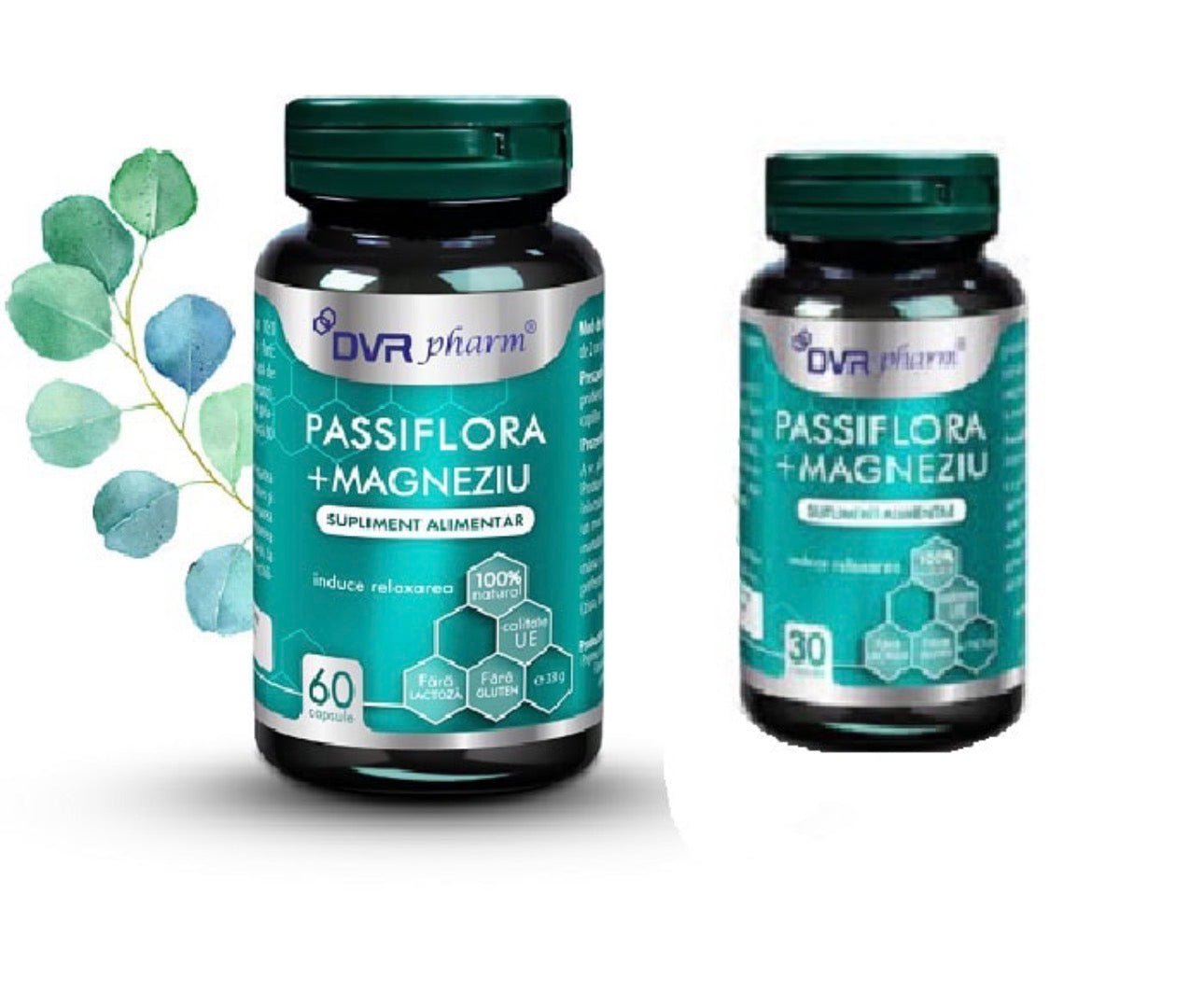 Passiflora + Magneziu Pachet 60 capsule + 30 capsule DVR Pharm - Cheia Sănătății