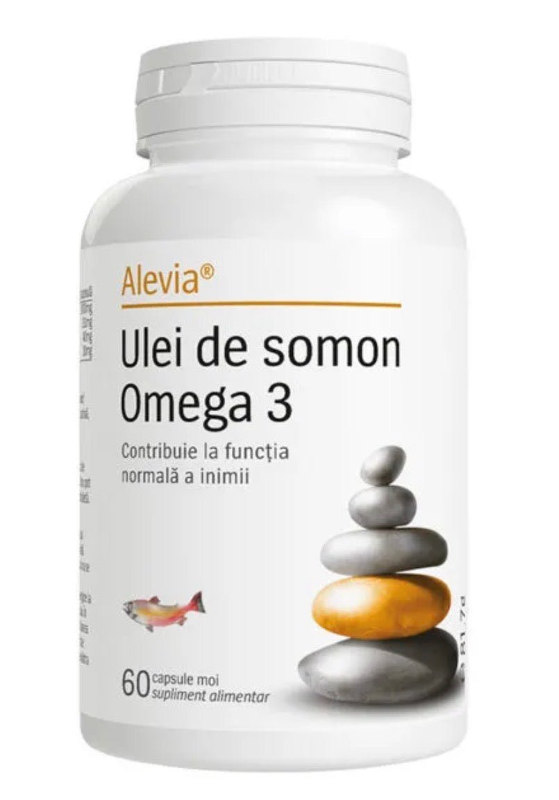 Ulei de somon Omega 3 60 capsule moi Alevia - Cheia Sănătății